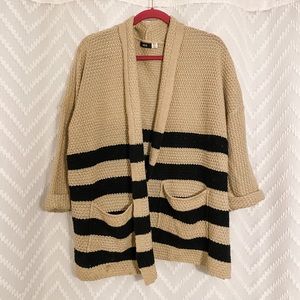 Blanket Stripe Open Cardigan